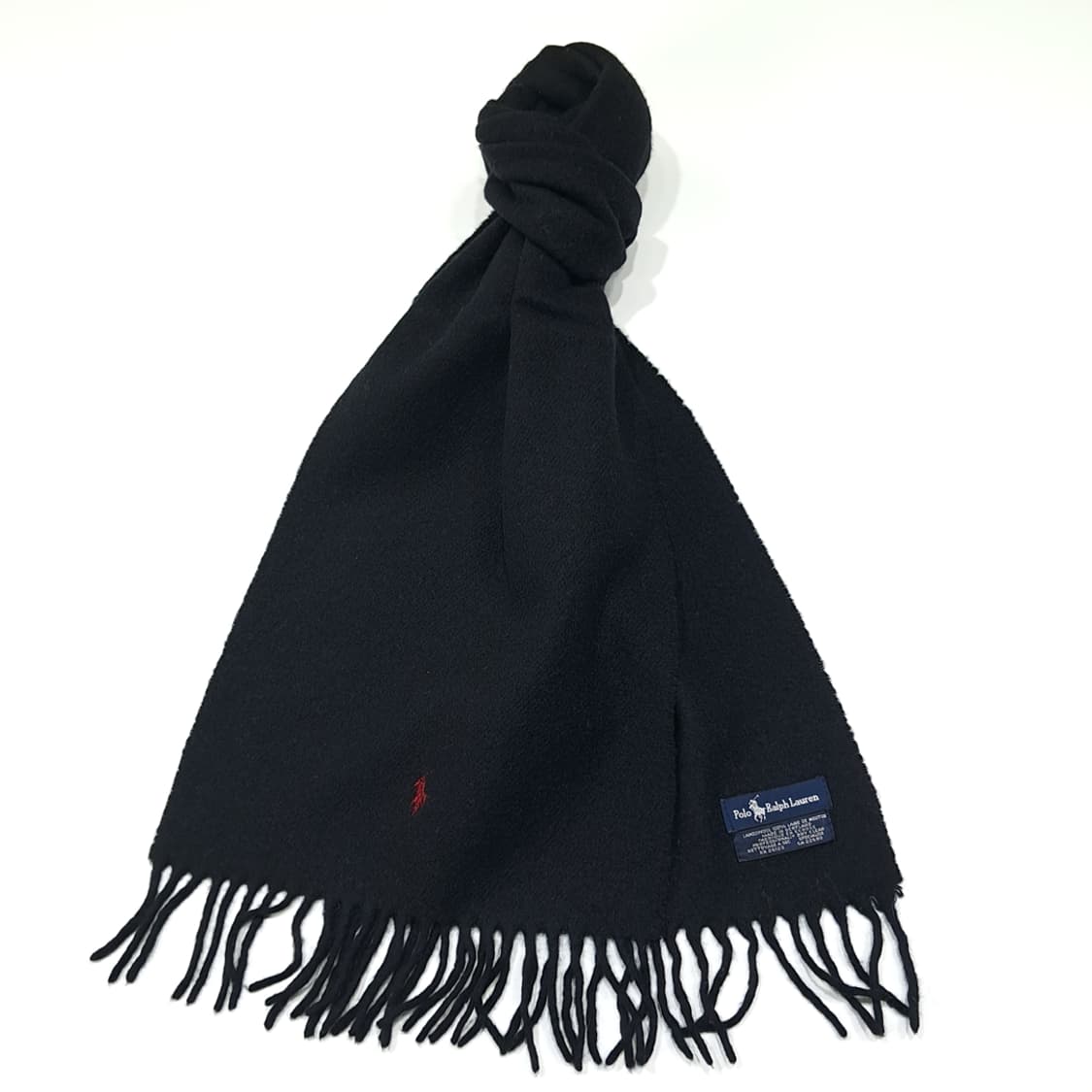 MX550 폴로 90s 스코틀랜드판 램스울 레드포니 블랙 머플러 목도리 상품이미지2