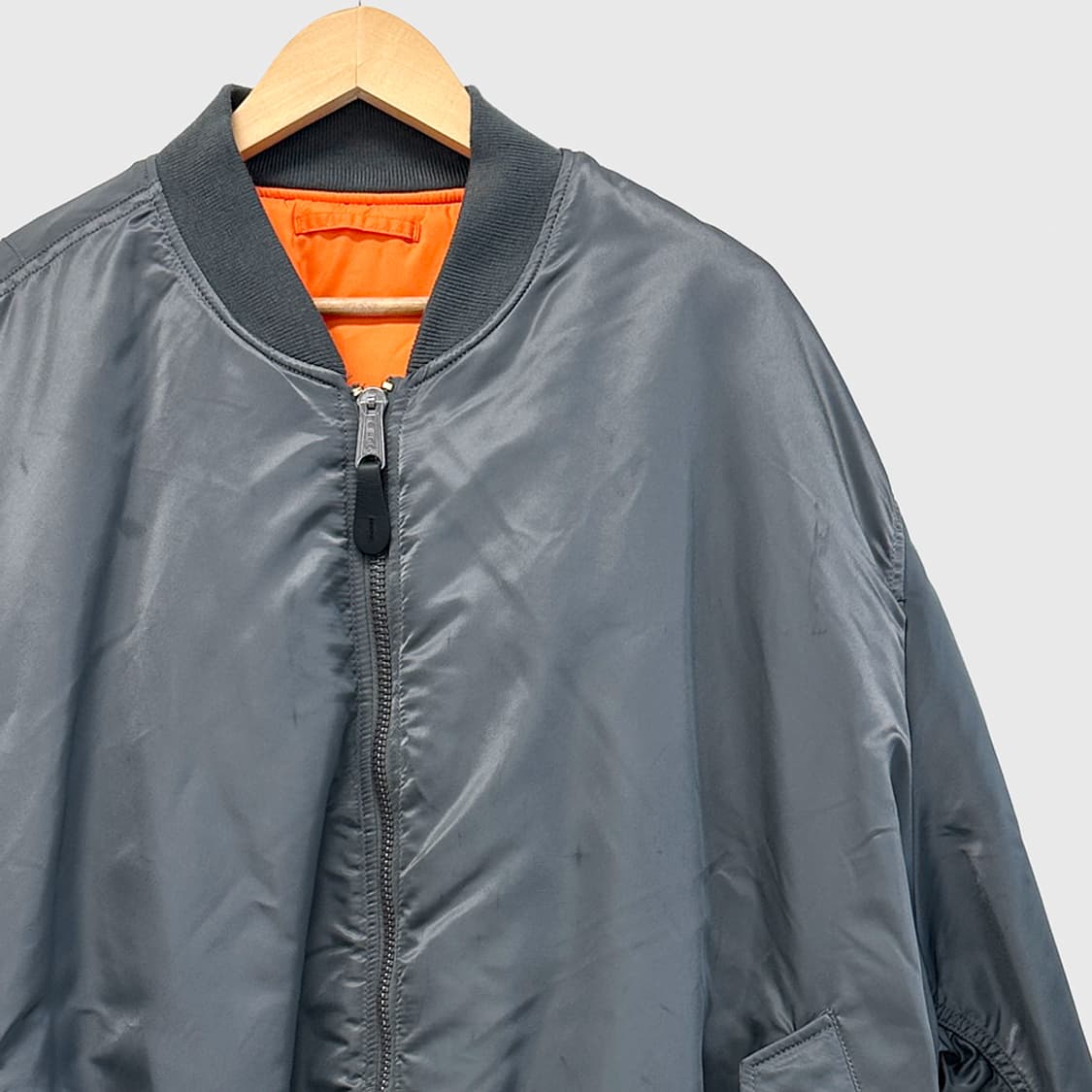 알파인더스트리 MA-1 플라이트 자켓 항공 점퍼 그레이 5XL 상품이미지2