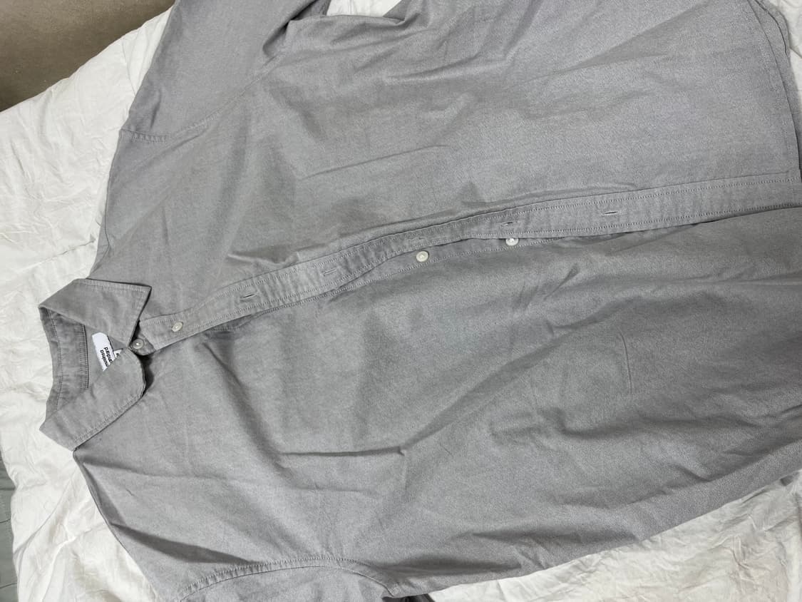 무신사 스탠다드 오버핏 반팔셔츠 그레이 M 팝니다 상품이미지2