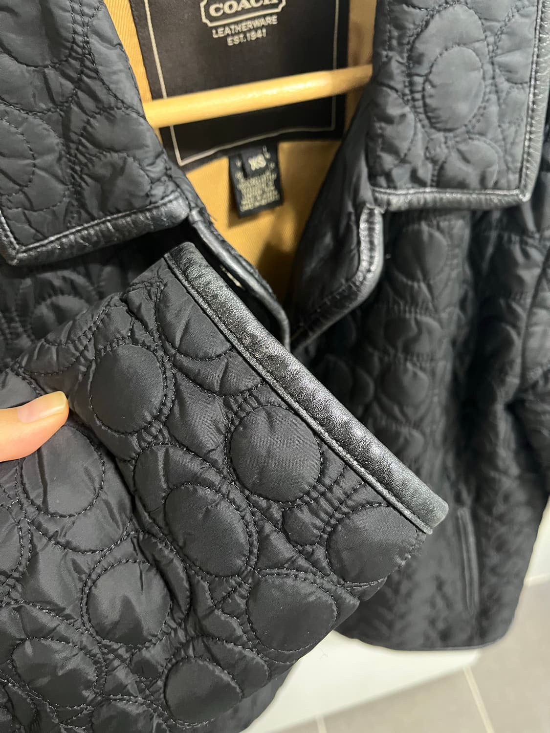 코치 퀼팅자켓 블랙 상품이미지7