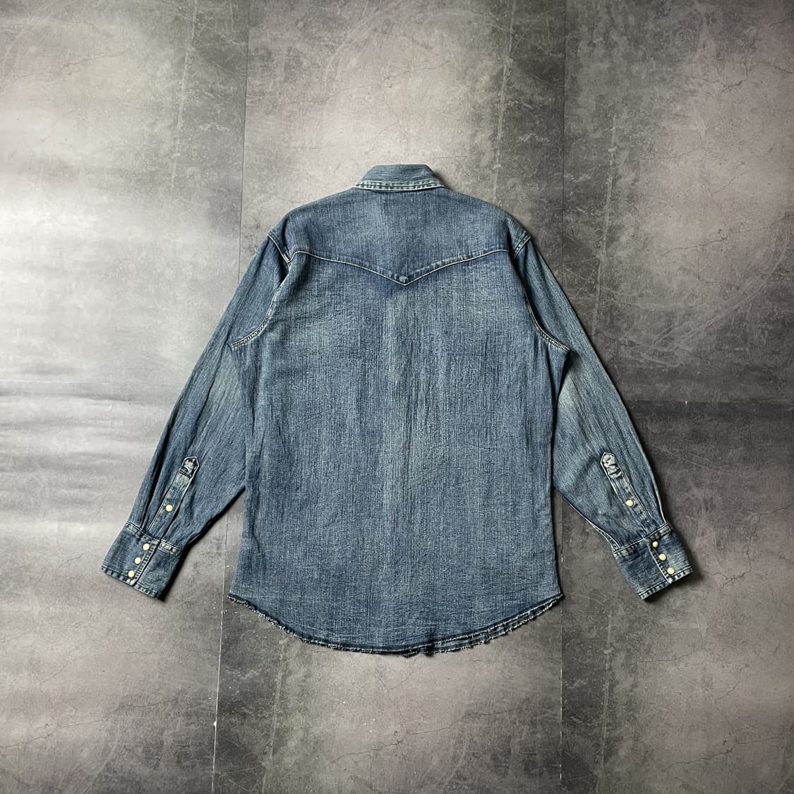 WRANGLER 랭글러 빈티지 웨스턴 코튼 데님 셔츠 A00611 상품이미지7