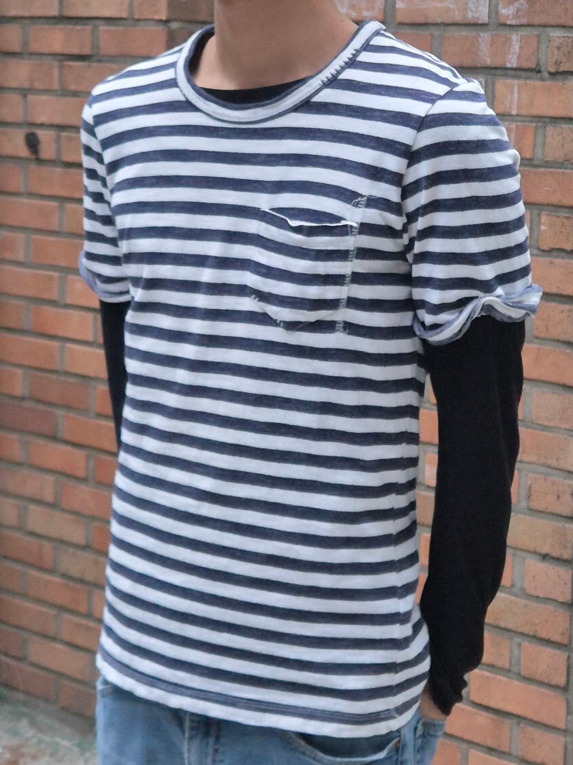 Vintage Stripe T-shirts 상품이미지1