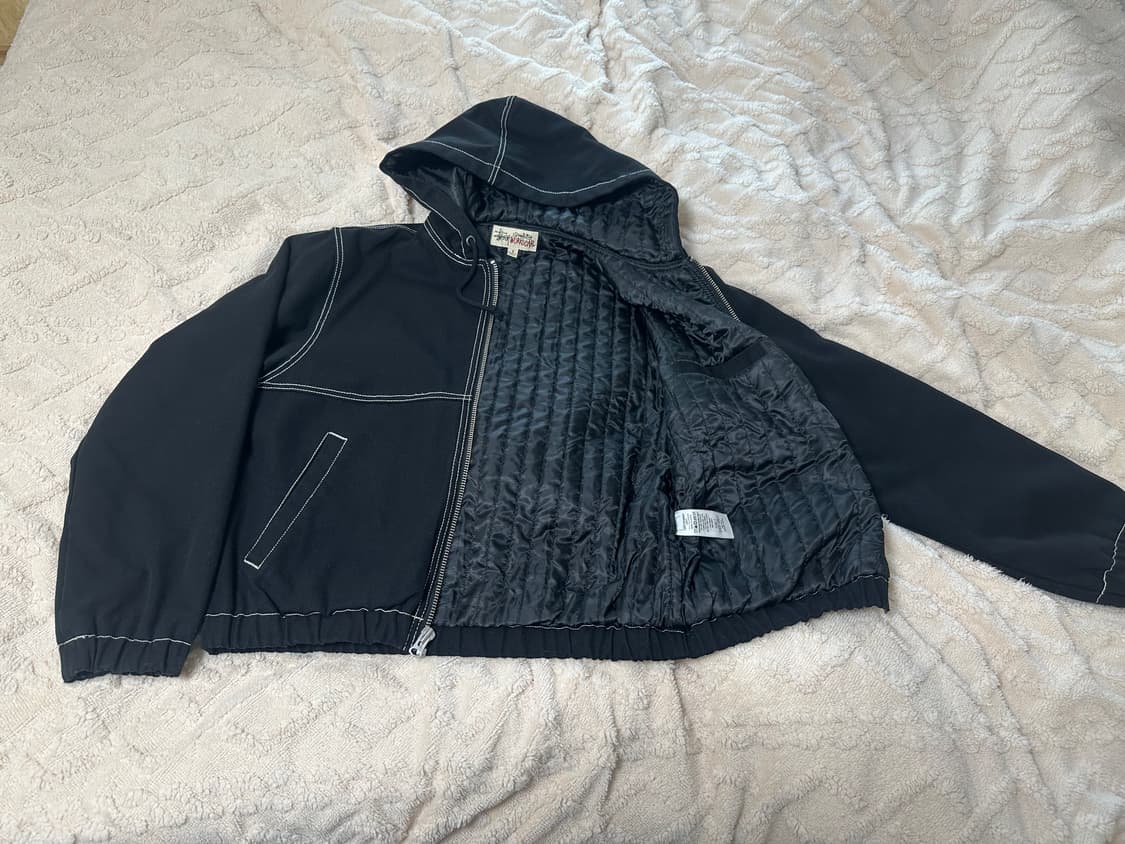 스투시 워크 자켓 콘트라스트 스티치 블랙 상품이미지2