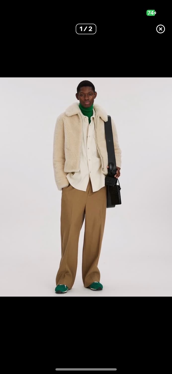 렉토 울 셔링 시어링 퍼자켓 (S) 새상품 상품이미지5