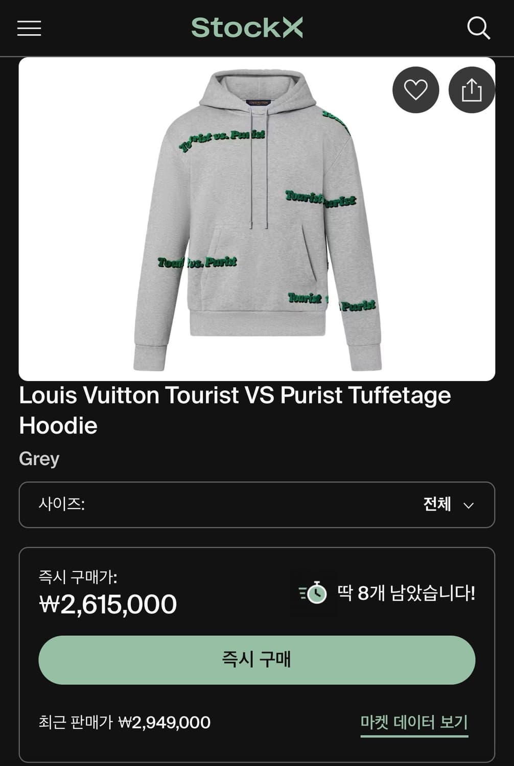 L/ 루이비통 투어리스트 vs. Purist 런웨이 후드티 상품이미지2