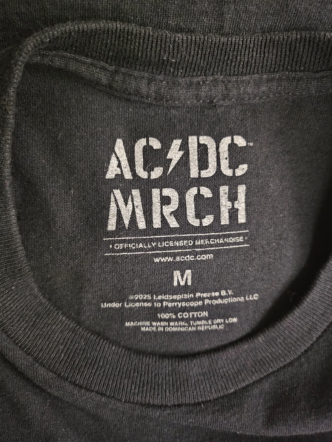 AC/DC 호주투어 2025 콘서트 현장 머천 티셔츠 M 상품이미지3