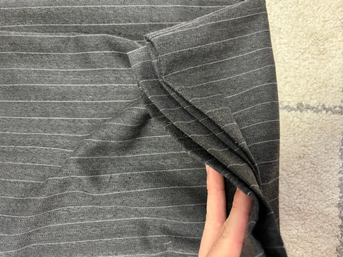 노운 wide tapered pants (stripe charcoal) 상품이미지5