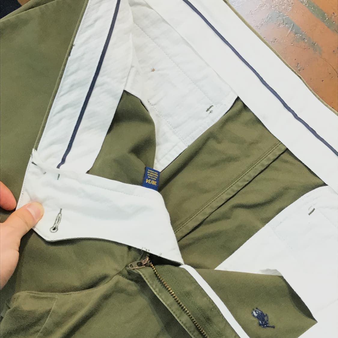 폴로랄프로렌 포니 자수 패턴 카키 치노 팬츠 허리 39 빅사이즈 상품이미지6