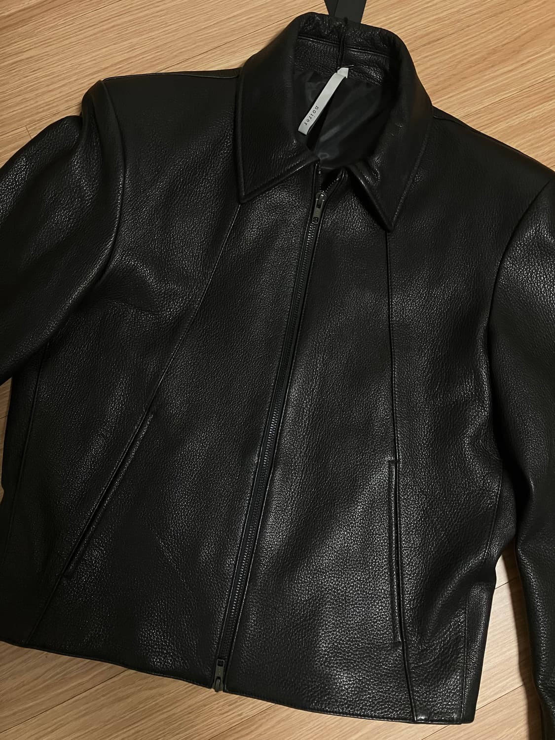 노이어 고트 슈렁큰 레더 자켓 상품이미지1