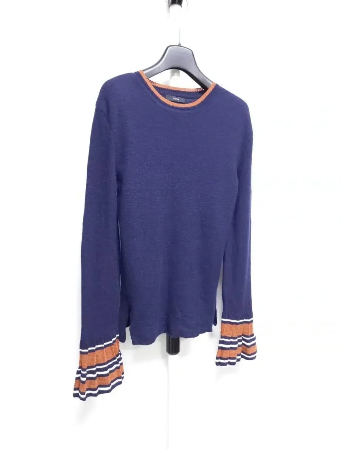 시스템 춘추 소매패블럼 긴팔니트블라우스 F 상품이미지3