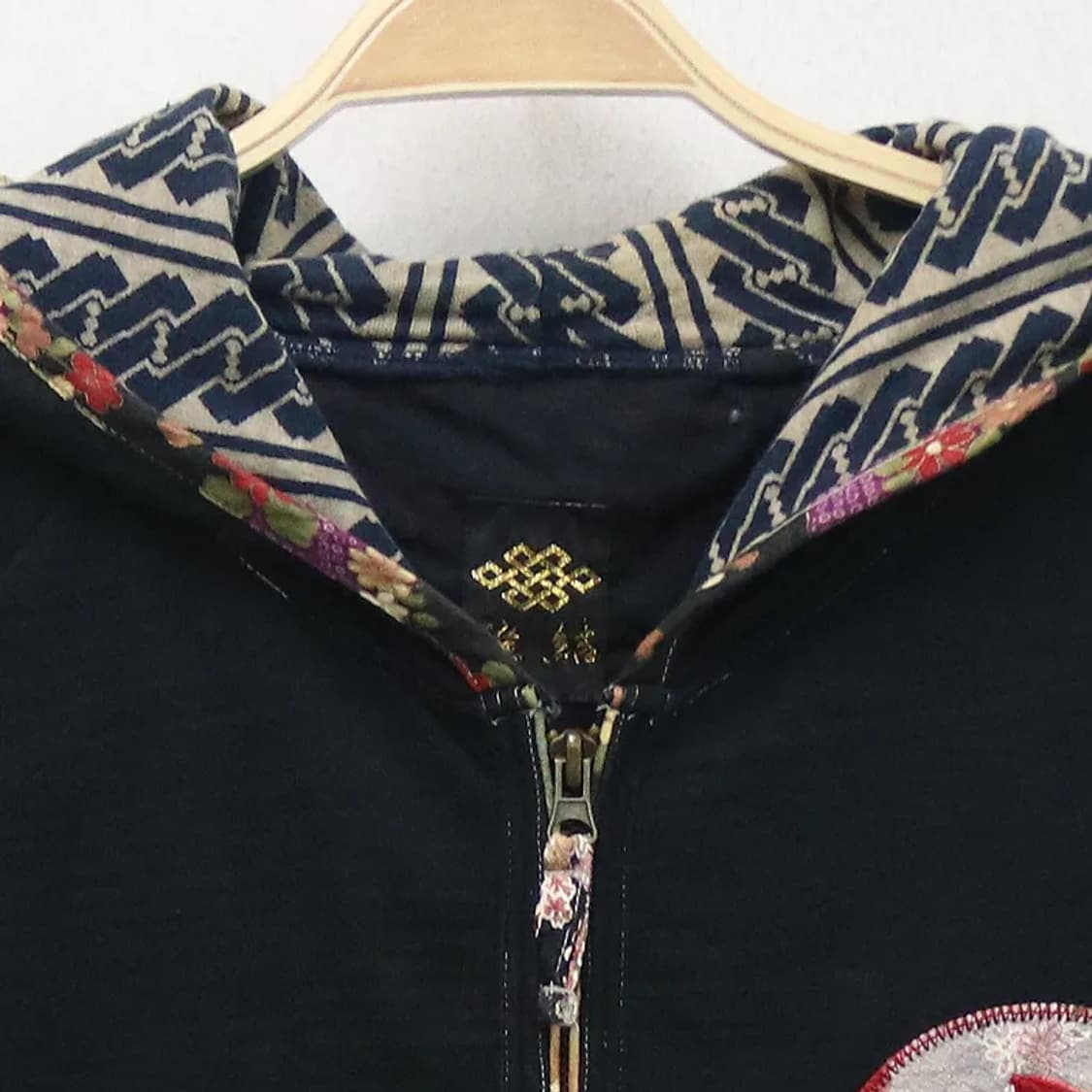 MIYABI MUSUBI 패턴 포인트 후드집업 60375 상품이미지3