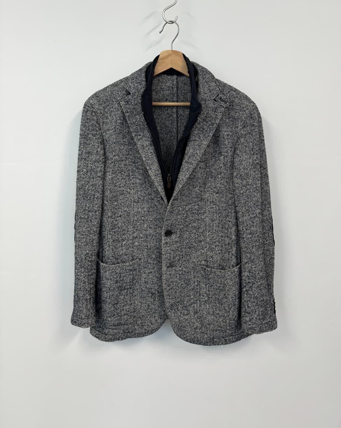 LUBIAM 루비암 그레이 헤링본 테일러드 블레이저 자켓 50 상품이미지4