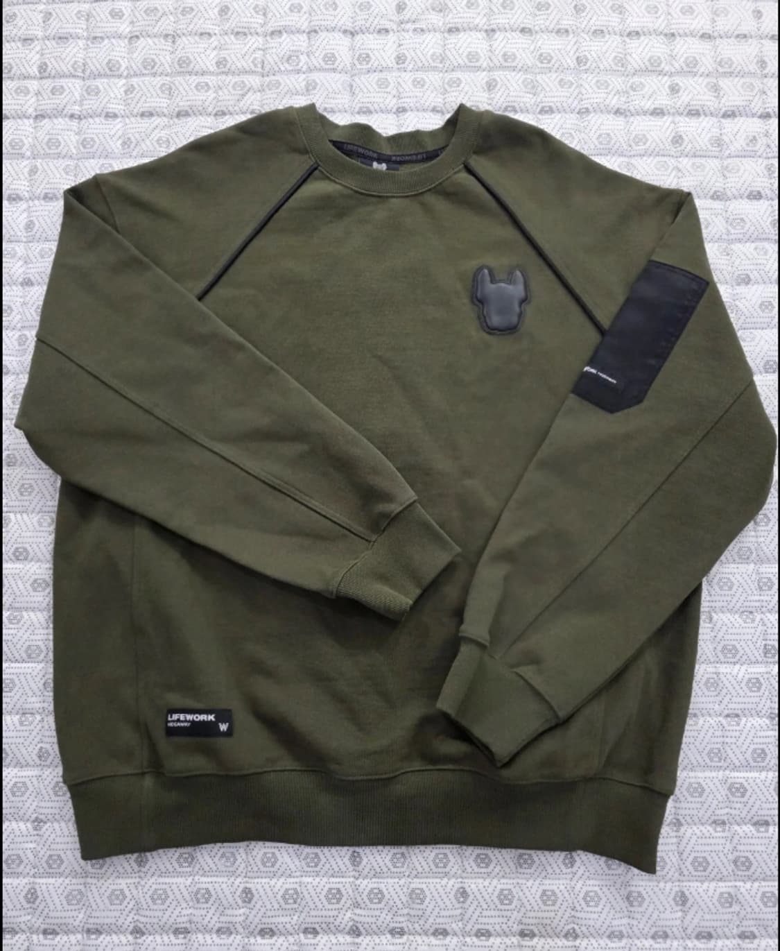 라이프워크 카키색 맨투맨 100 상품이미지2