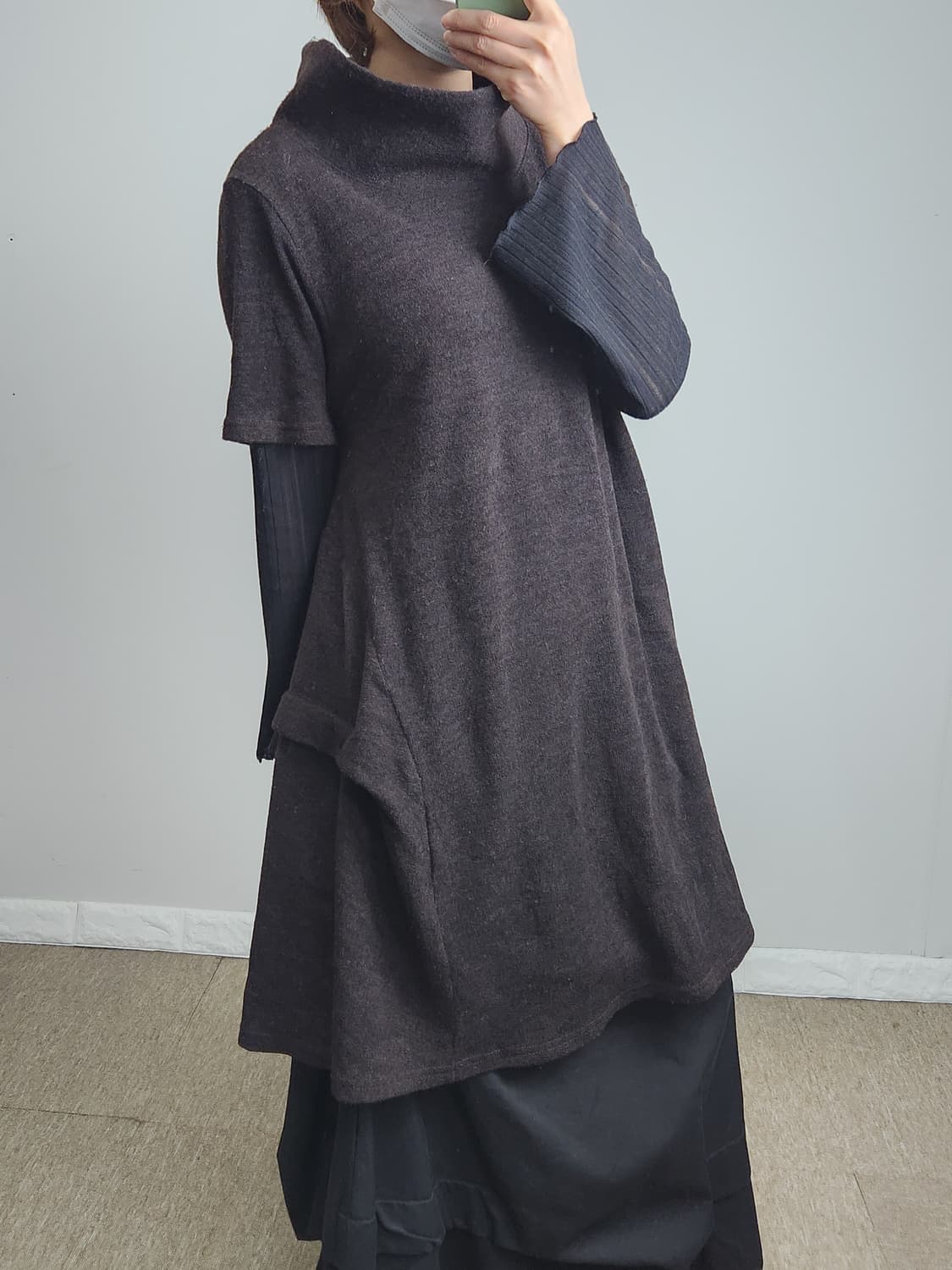 오버 넥 롱 탑 상품이미지2