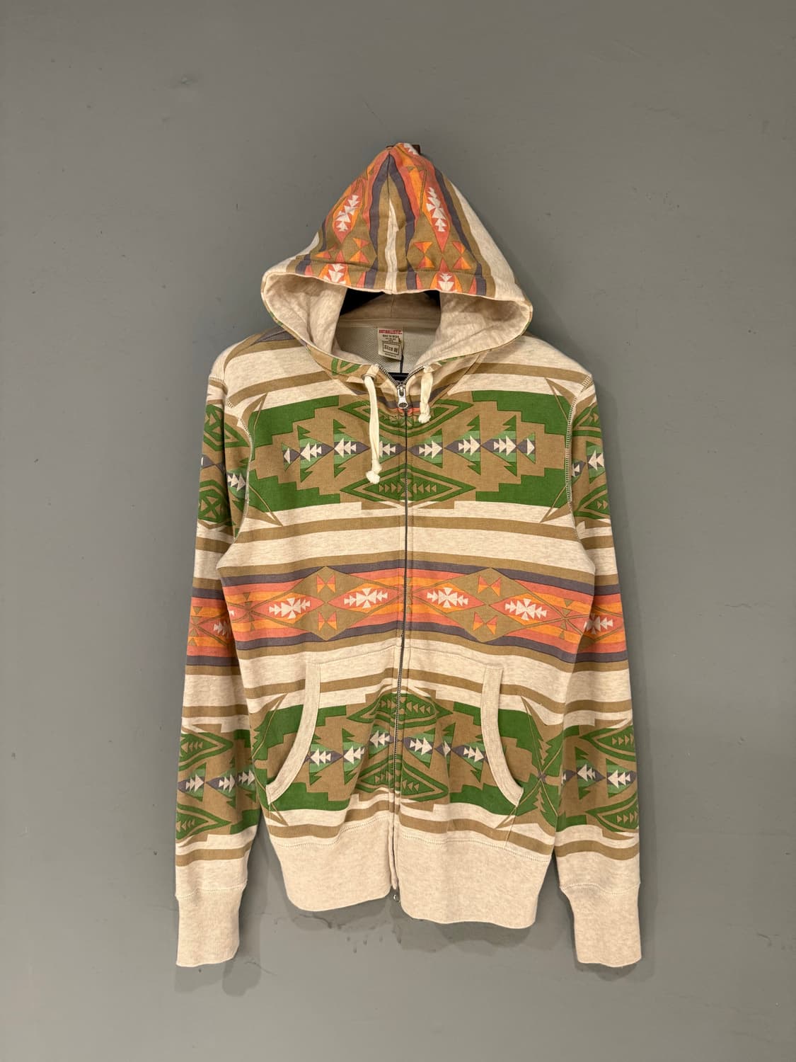 ethnic pattern 2-way hood zip-up 상품이미지4