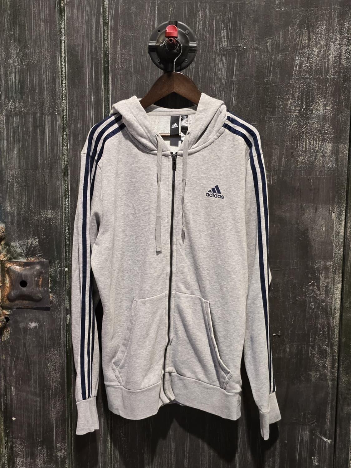 Adidas Three-Stripe Full-Zip Hoodie 상품이미지1