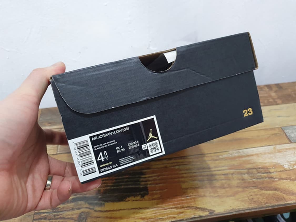 NIKE 나이키 에어 조던 1 로우 화이트 레드 새상품 (235MM) 상품이미지9