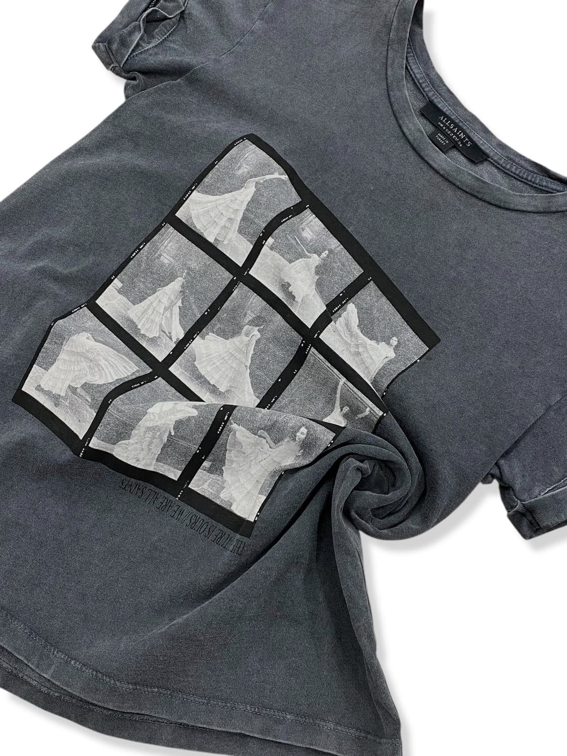 AllSaints, Ballet Charcoal Cotton Tshirt 상품이미지5