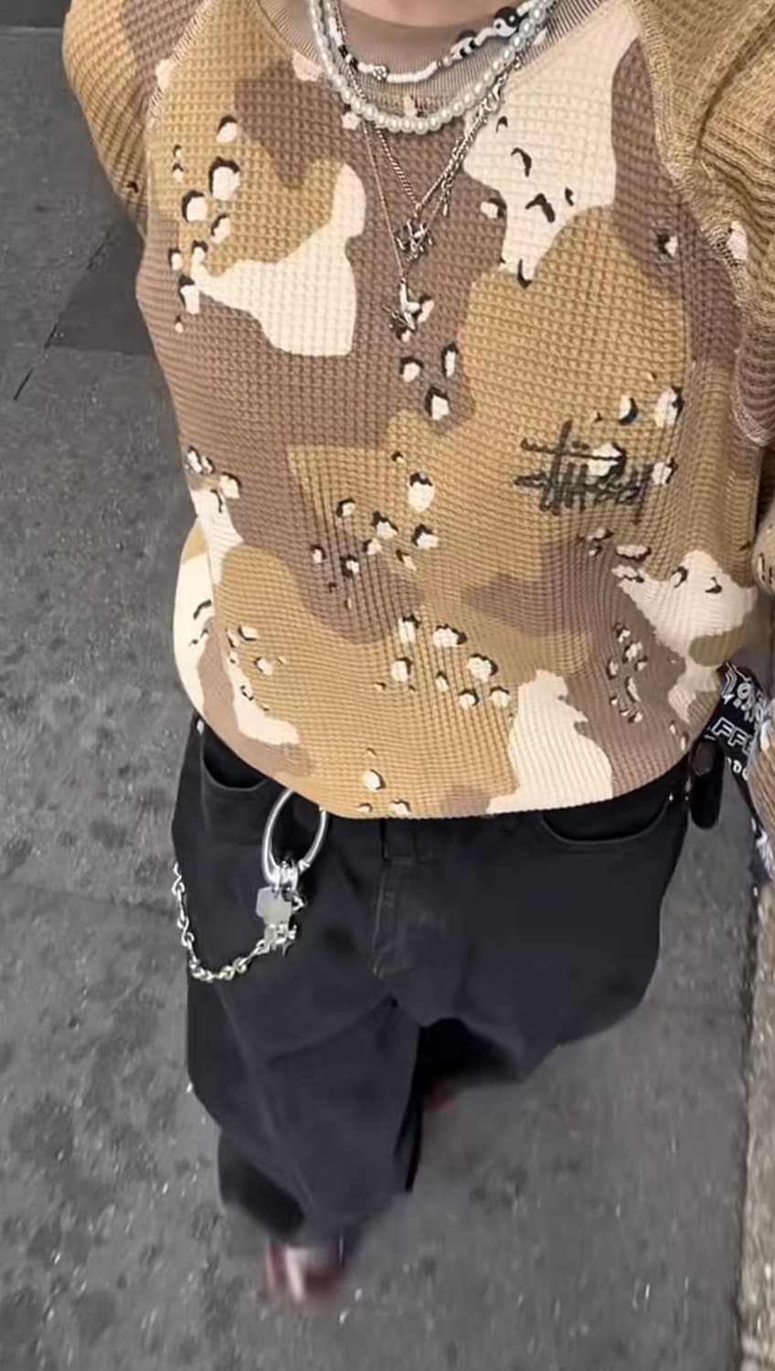 스투시 래글런 써멀 롱슬리브 크루 데저트 카모 상품이미지5