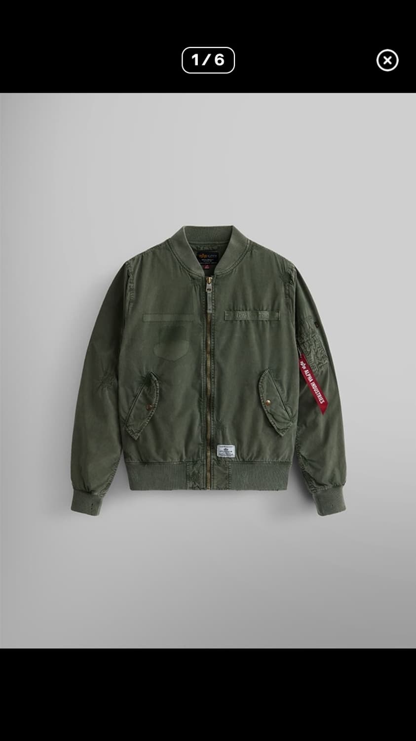 (XL) 알파인더스트리 RIP AND REPAIR 플라이트 자켓 상품이미지1