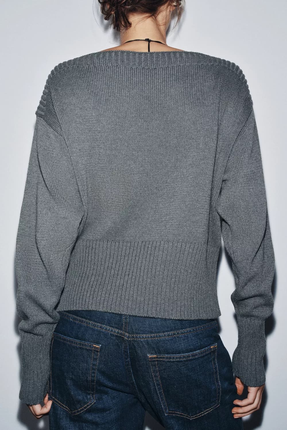 자라 보트넥 긴소매 스웨터 상품이미지2