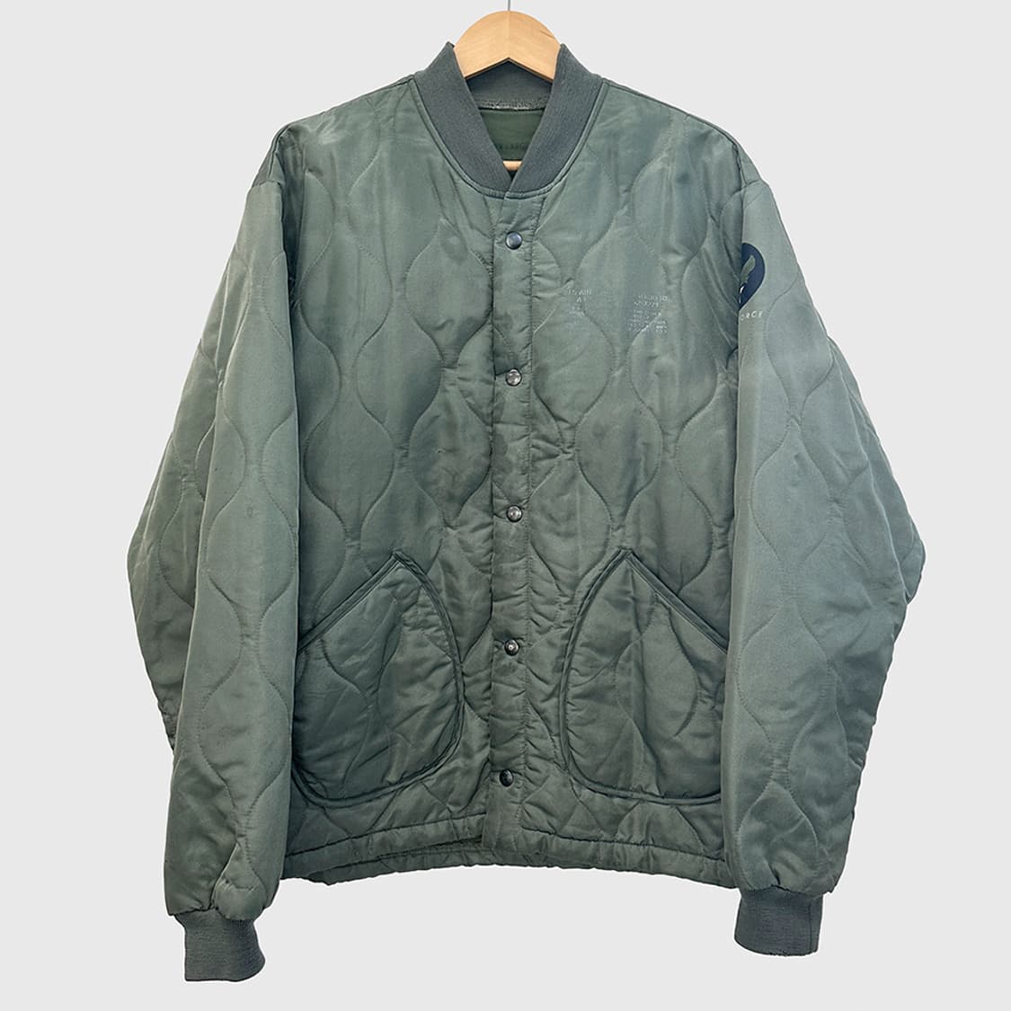 미 공군 퀼팅 자켓 점퍼 깔깔이 오리지널 USA 미국 카키 상품이미지1