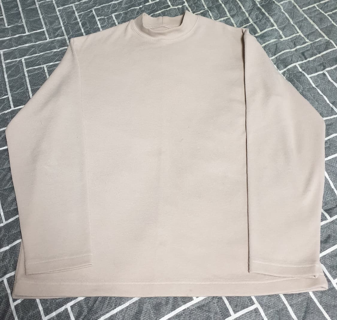 드로우핏 모크넥 니트 티셔츠 베이지 (L) 상품이미지1