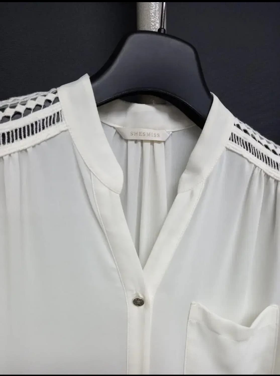 쉬즈미스 춘하 쉬폰 7부 롤업 블라우스 55 상품이미지7