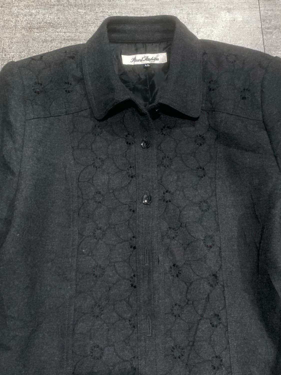 일본빈티지 Peanlfahicn 하구미모리걸 할메카지 플라워패턴 자켓 상품이미지2