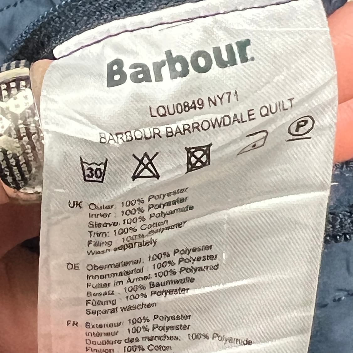 바버 워크 퀄팅자켓 s09459 상품이미지7