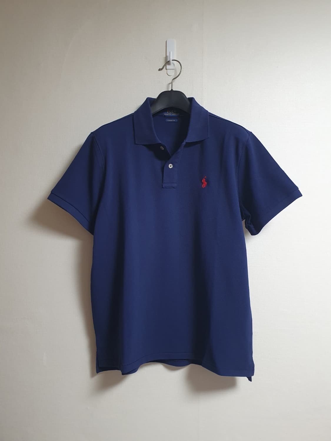 폴로랄프로렌 여성 클래식핏 반팔 카라티 네이비 L 상품이미지2