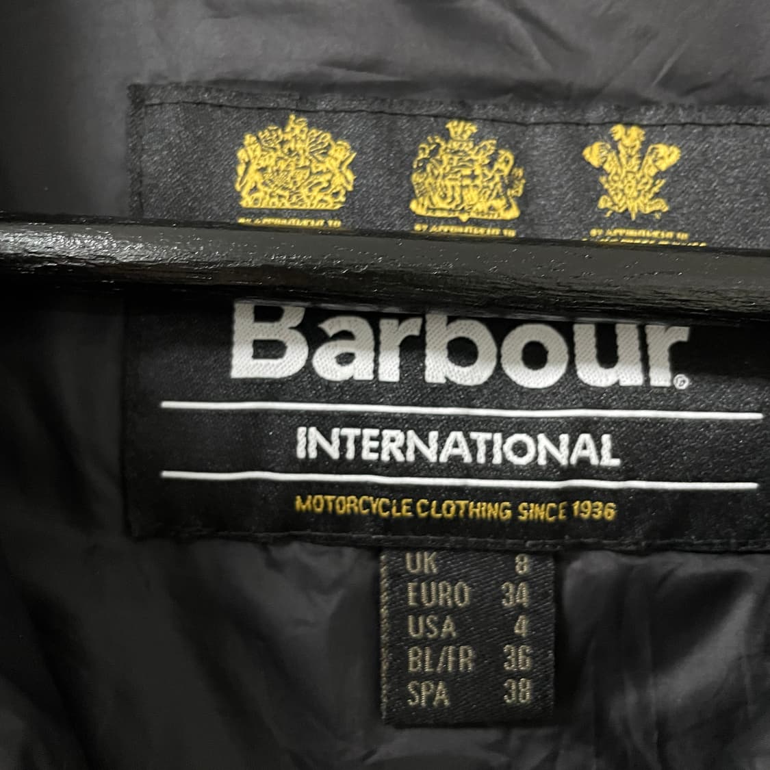 바버 퀄팅 자켓 블랙 36(W) 상품이미지5