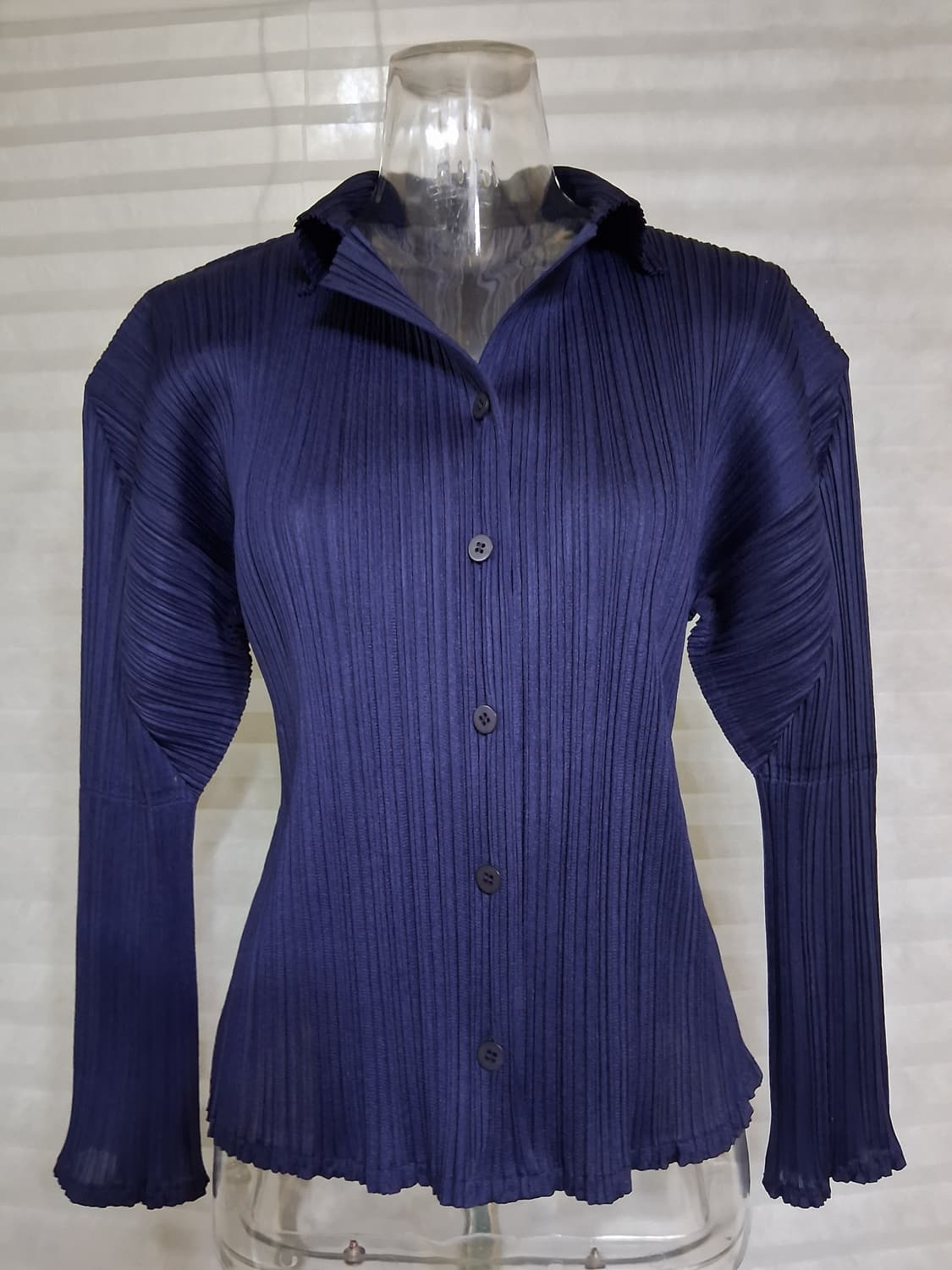 플리츠플리즈 플리츠 셔츠 네이비 3사이즈 상품이미지1