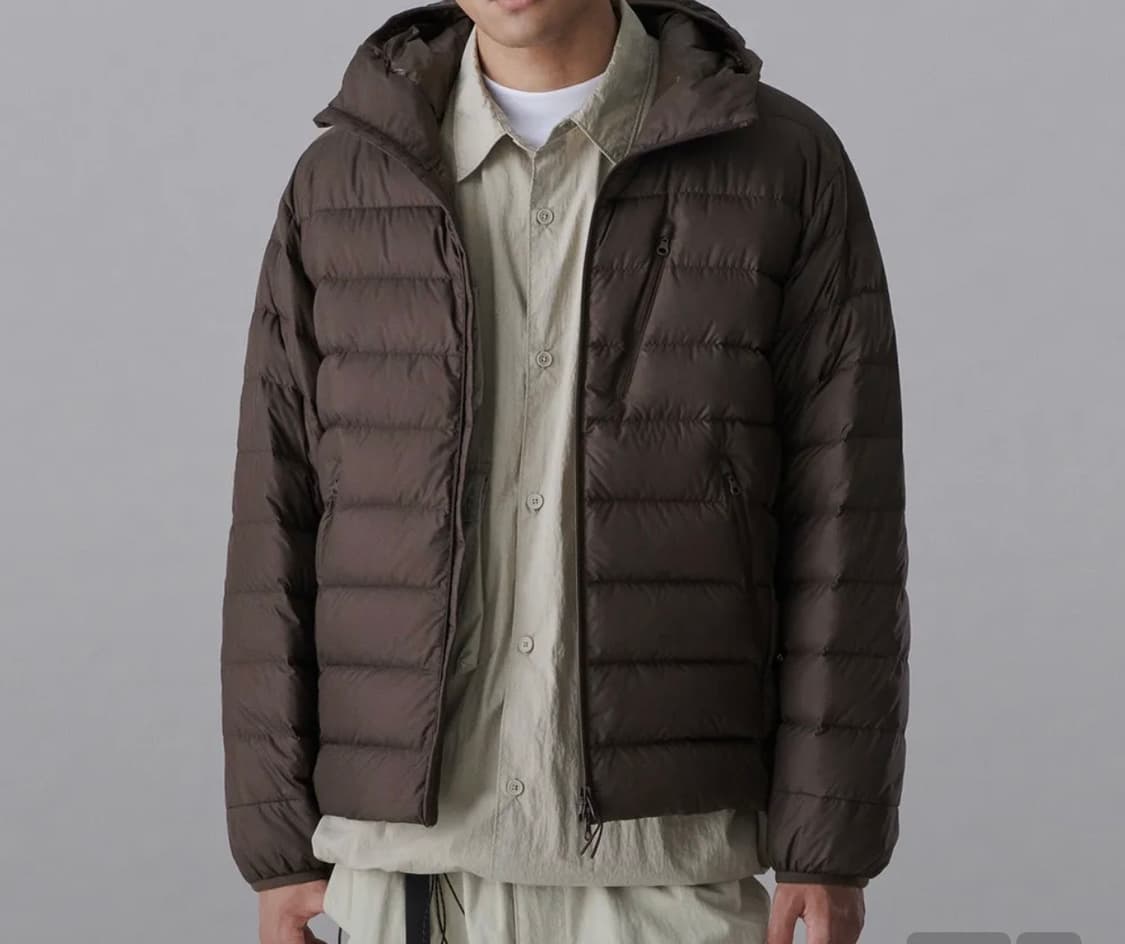 무신사스탠다드 시티 레저 후디드 라이트 다운 재킷 브라운 XL 상품이미지1