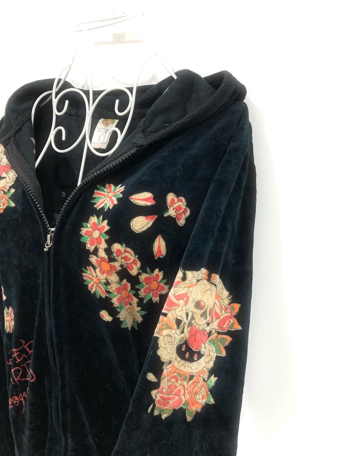 Ed Hardy velvet zip-up hoodie 상품이미지4