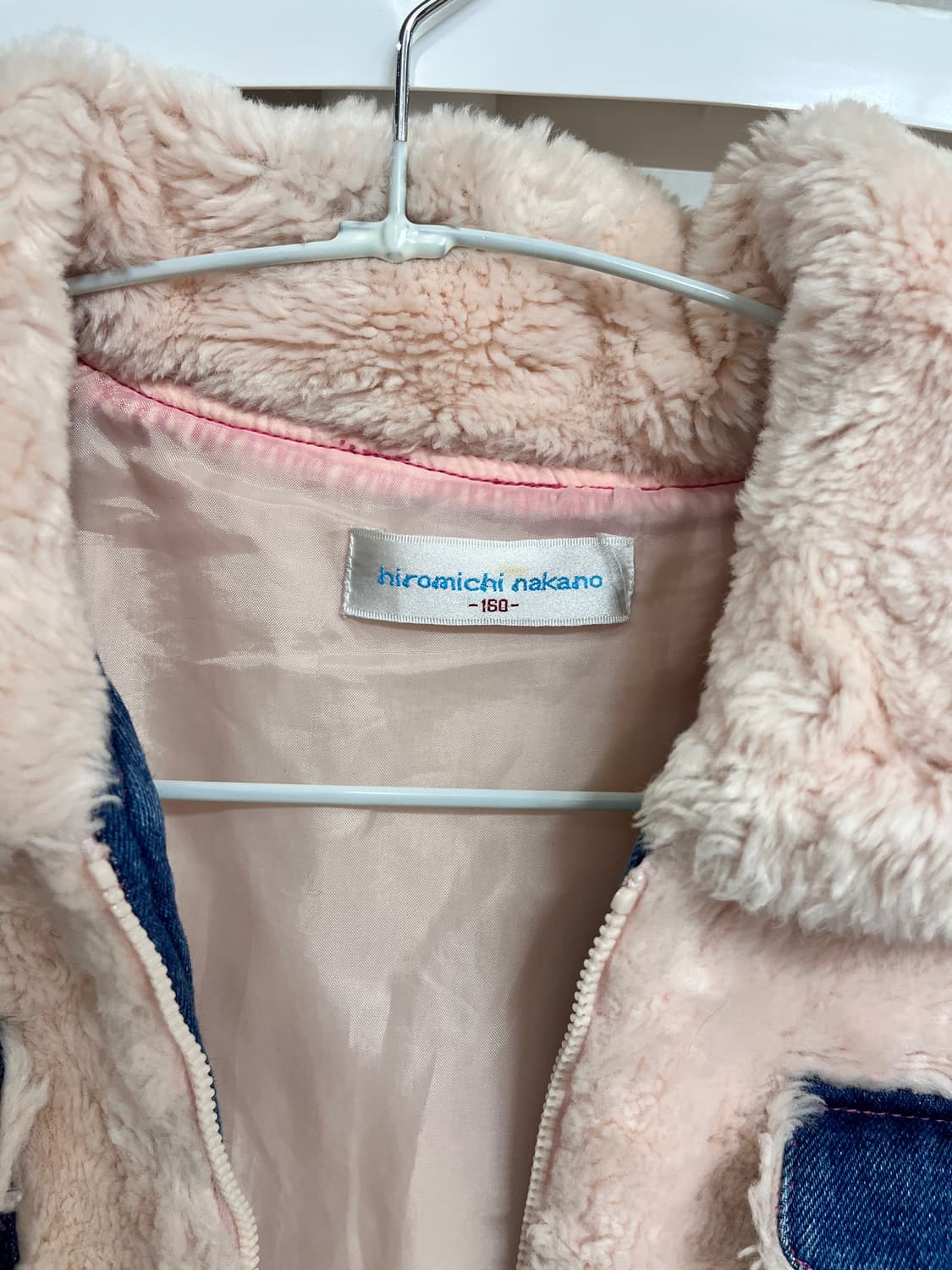 히로미치 나카노 청 무스탕 퍼재킷 핑크 상품이미지2