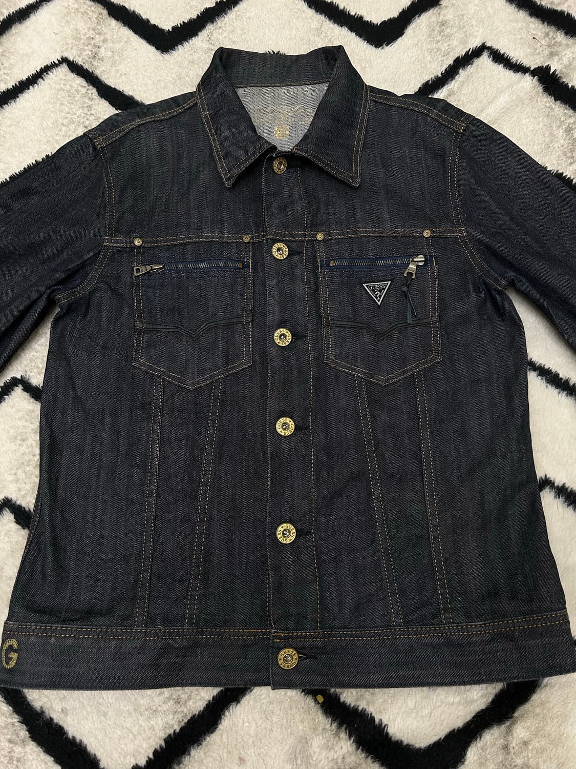 [M]게스 투포켓 데님 자켓/생지 상품이미지3