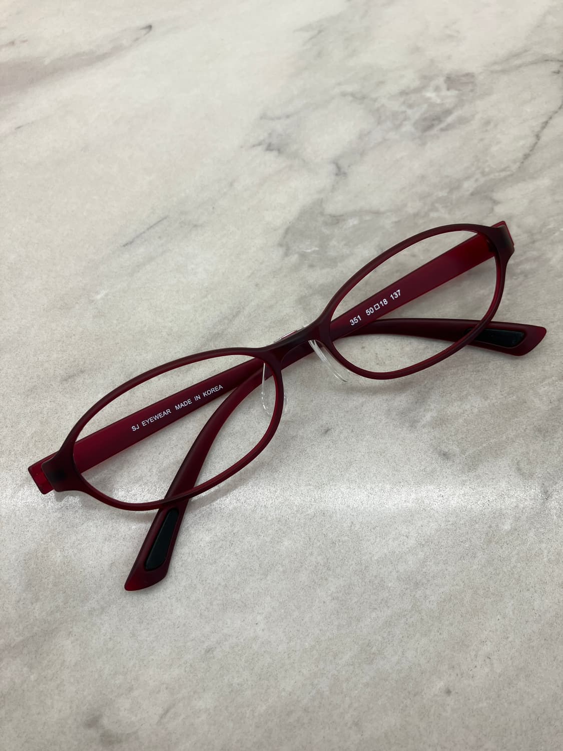 B82 CLOD 경량 레드 와인 오벌 슬림 뿔테 안경351 상품이미지1