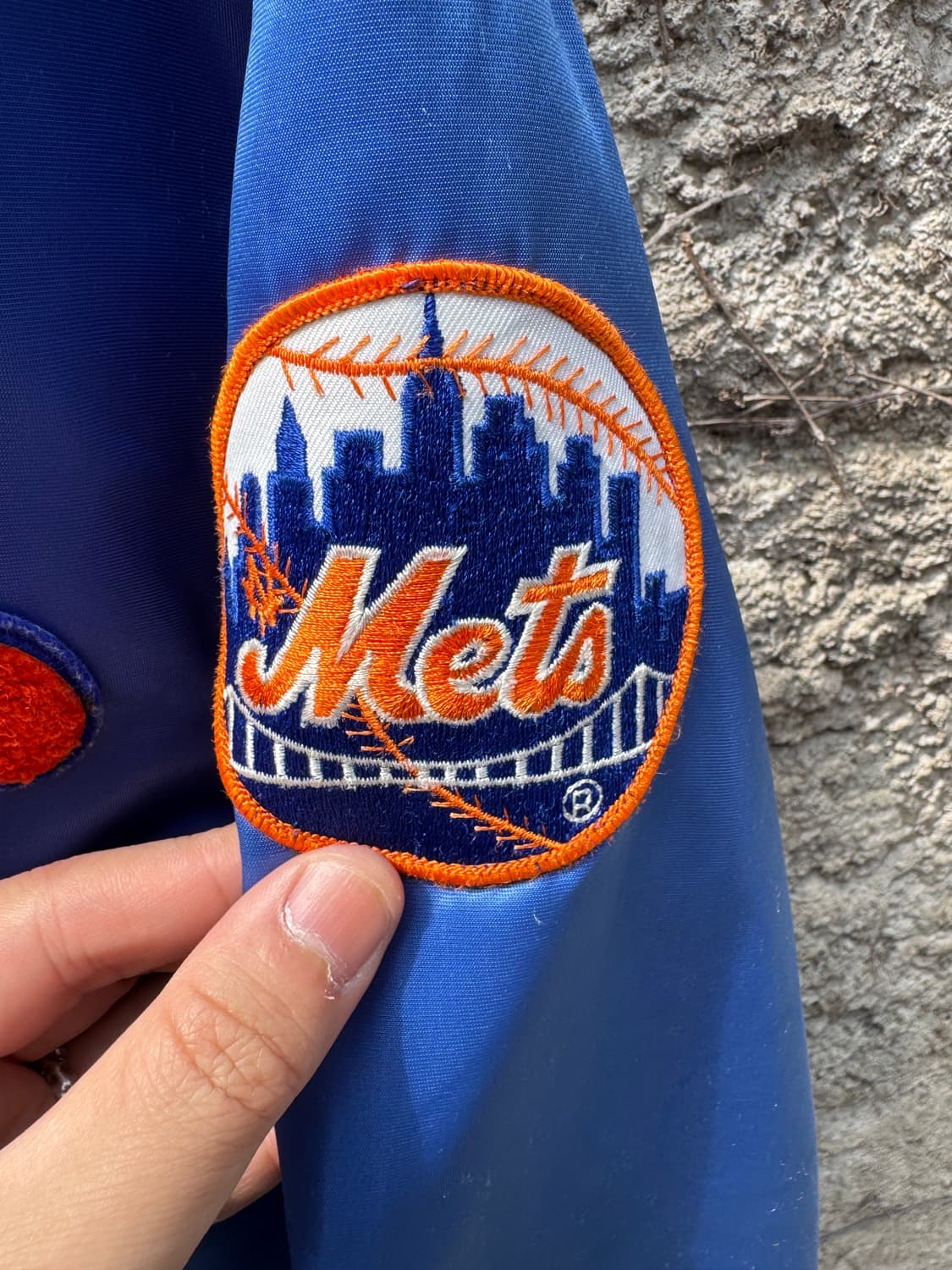 80s 뉴욕 메츠 새틴 스타디움 자켓 상품이미지5