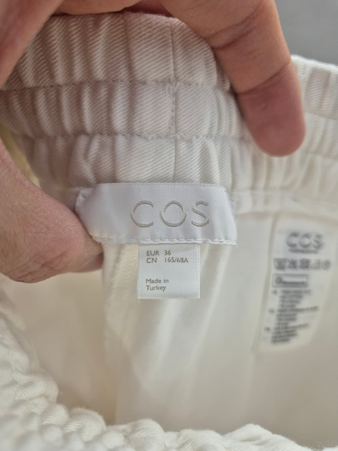 COS 흰색 면 트레이닝 바지  상품이미지6