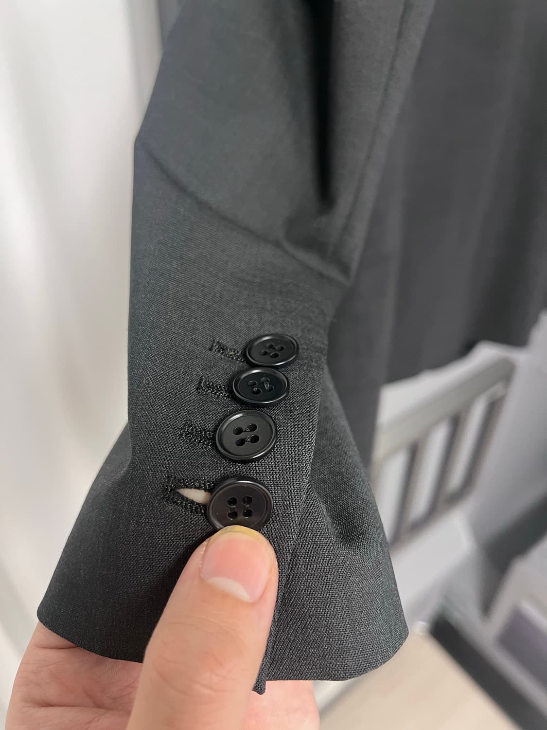 띠어리 뉴테일러2 수트 셋업 정장 다크차콜 40 32 상품이미지5