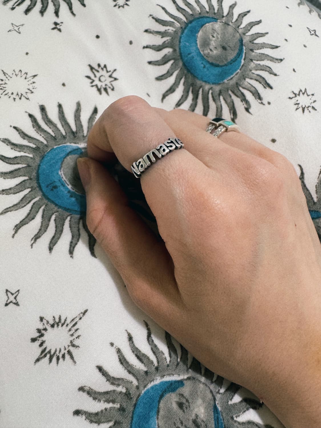 Namaste&Peace 실버링  상품이미지3