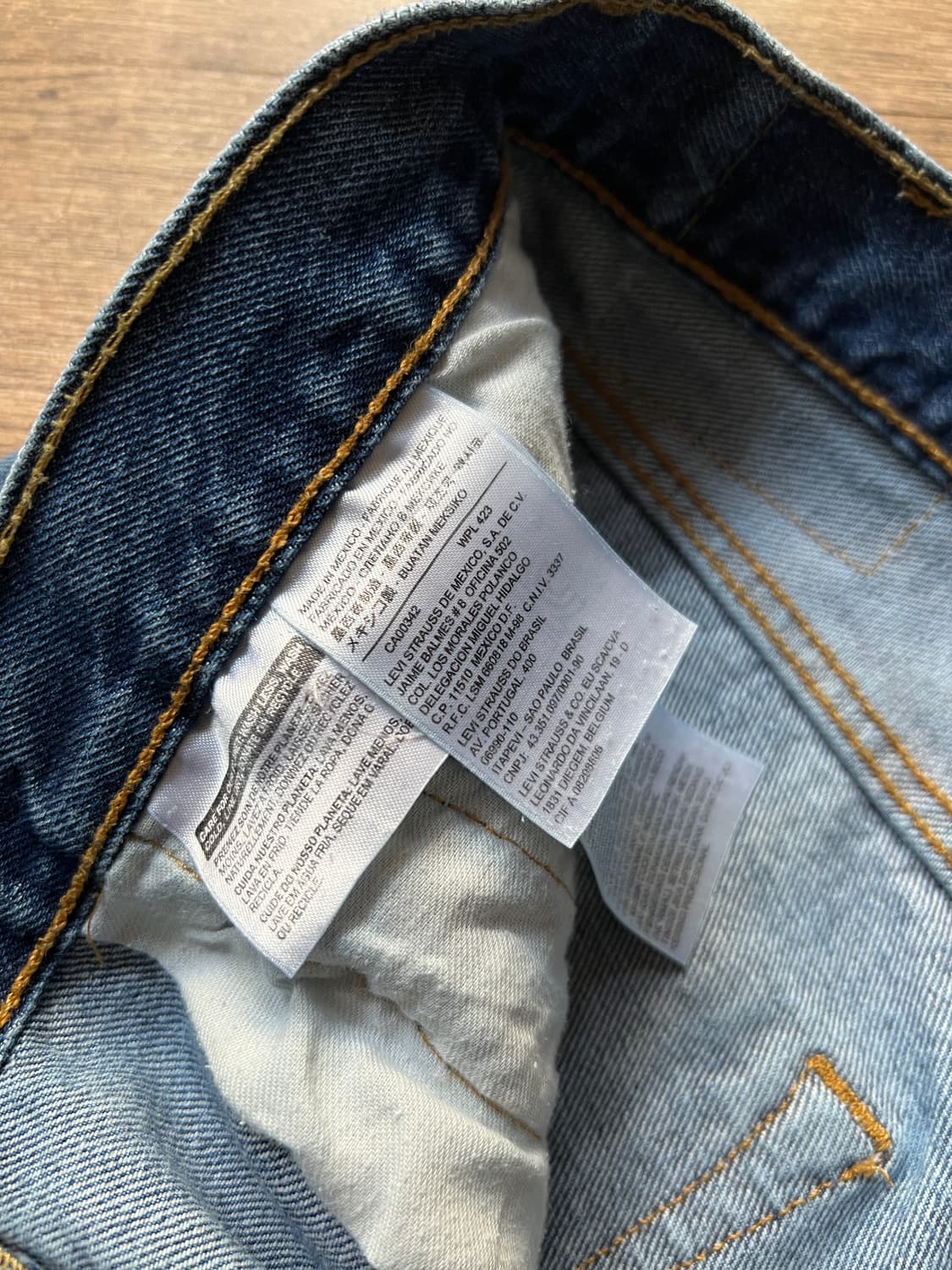 [33]리바이스 501 미디엄블루 데님 팬츠 상품이미지4