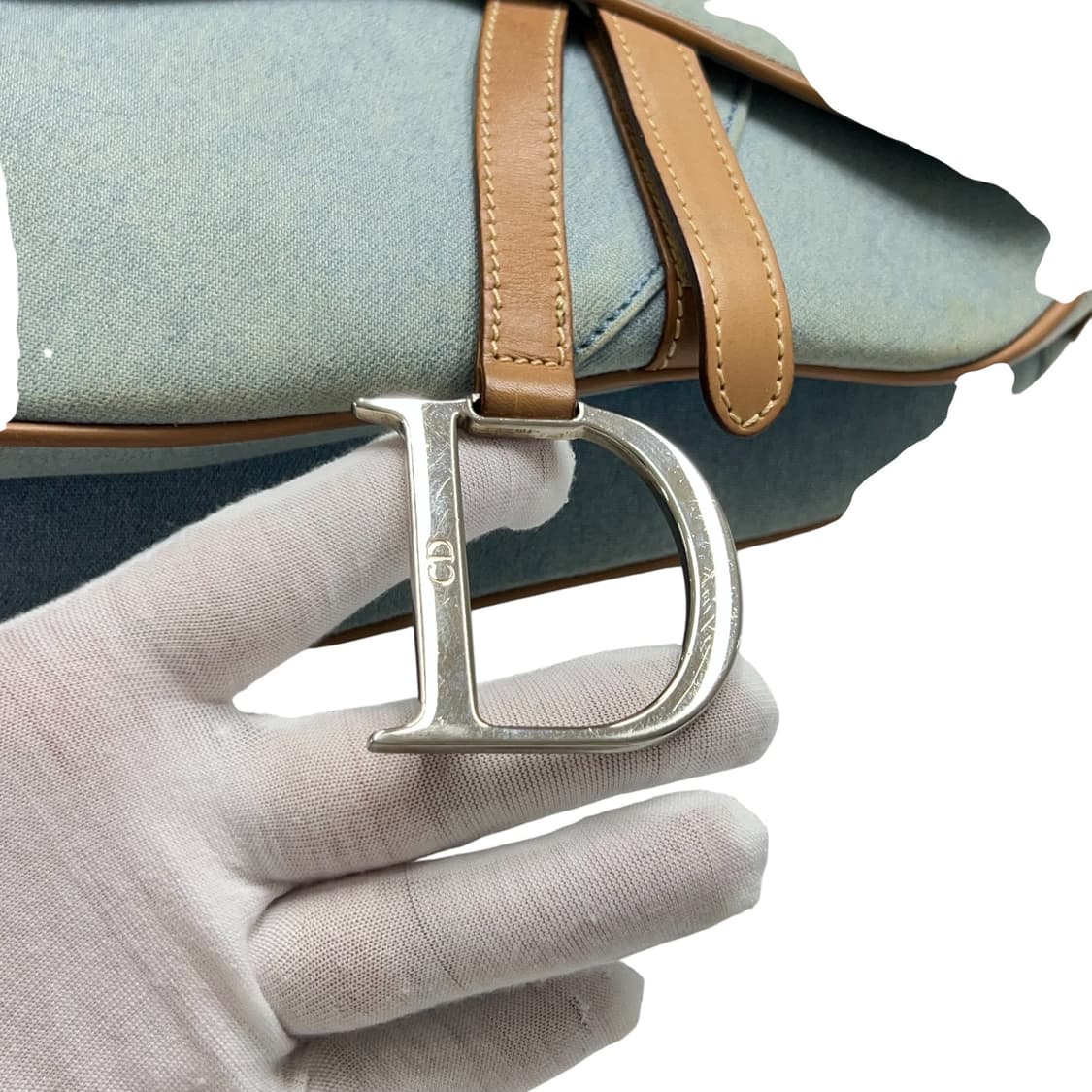 디올 데님 빈티지 새들백 상품이미지5