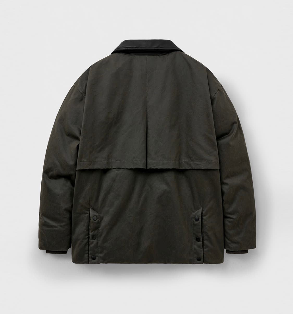 몽돌 덕 다운 왁스 코팅 워크 패딩 자켓 (카키) 상품이미지4