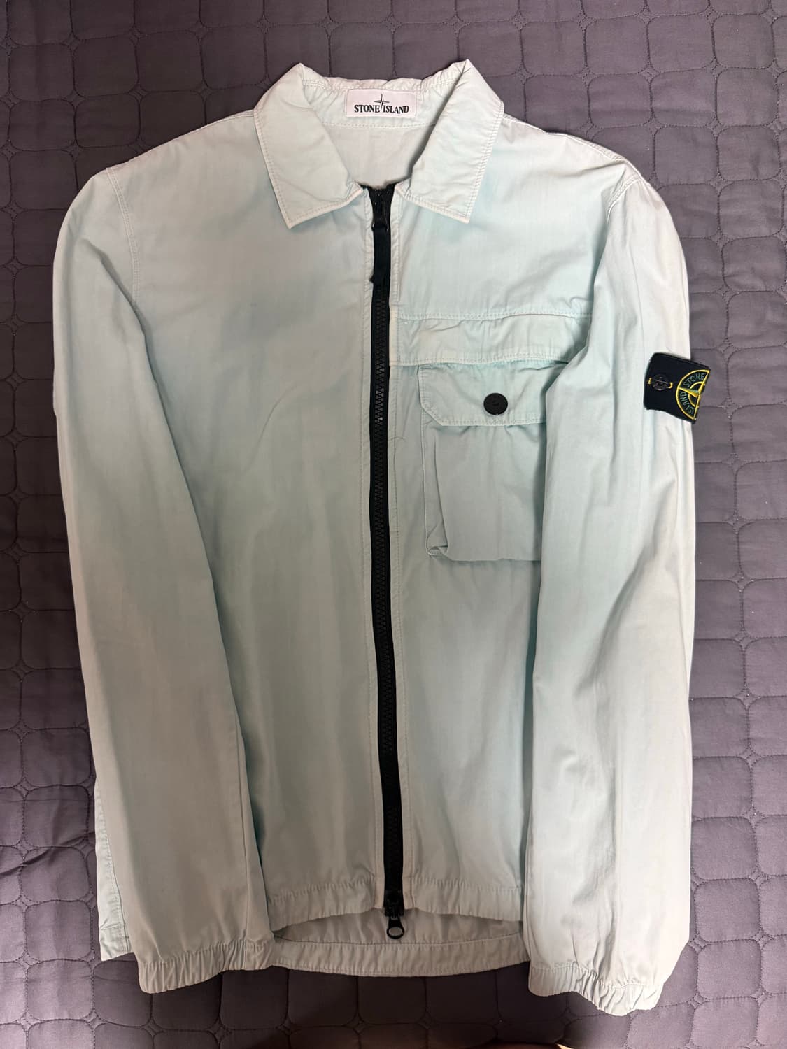 스톤아일랜드 라이트 오버셔츠 자켓 스카이블루 상품이미지1