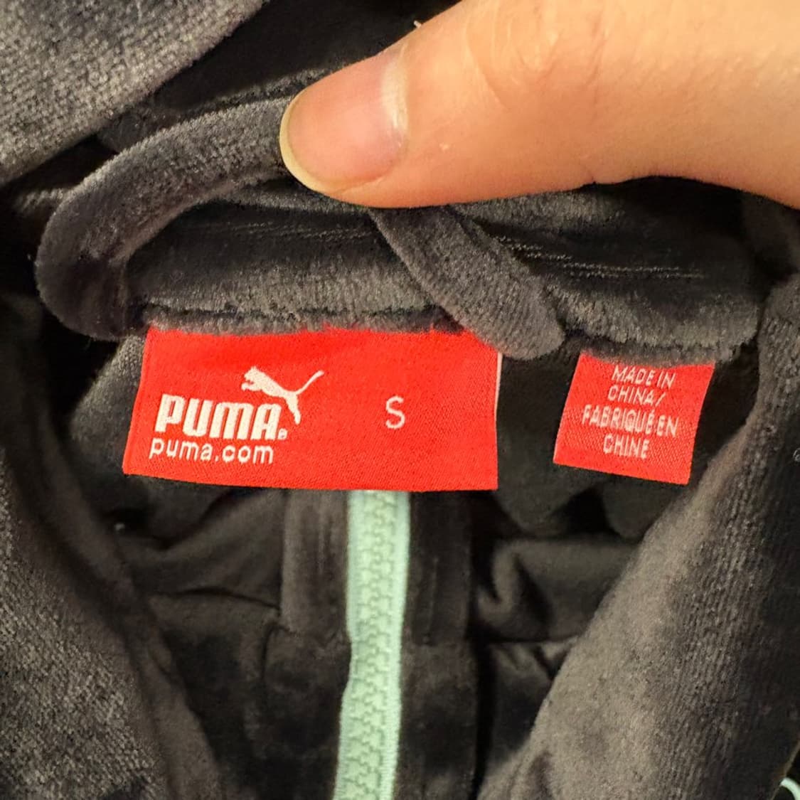 푸마 벨벳 블랙 민트 져지 트랙탑 상품이미지5