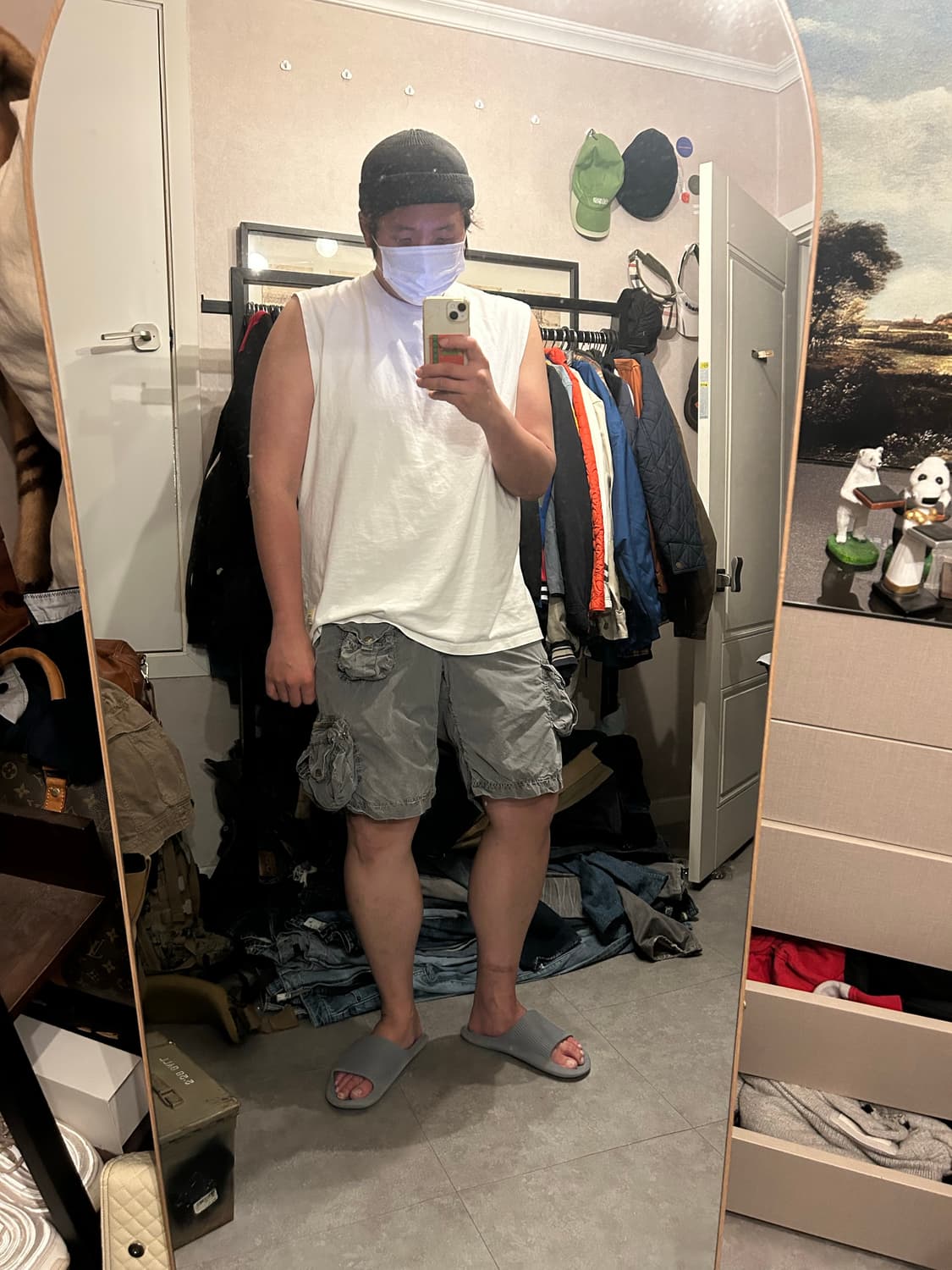 00s 랄프로렌  폴로 가먼트 다잉 멀티 포켓 빈티지 하프 팬츠  37인 상품이미지2