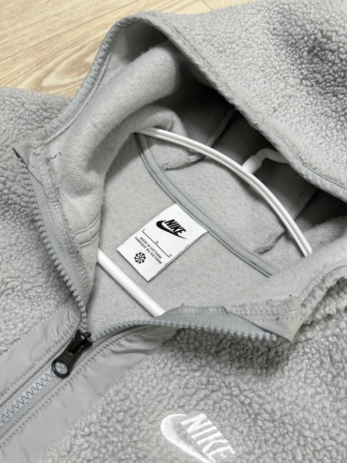 155사이즈 (여44~55) 아동 여성 나이키 뽀글이 후드집업 상품이미지4