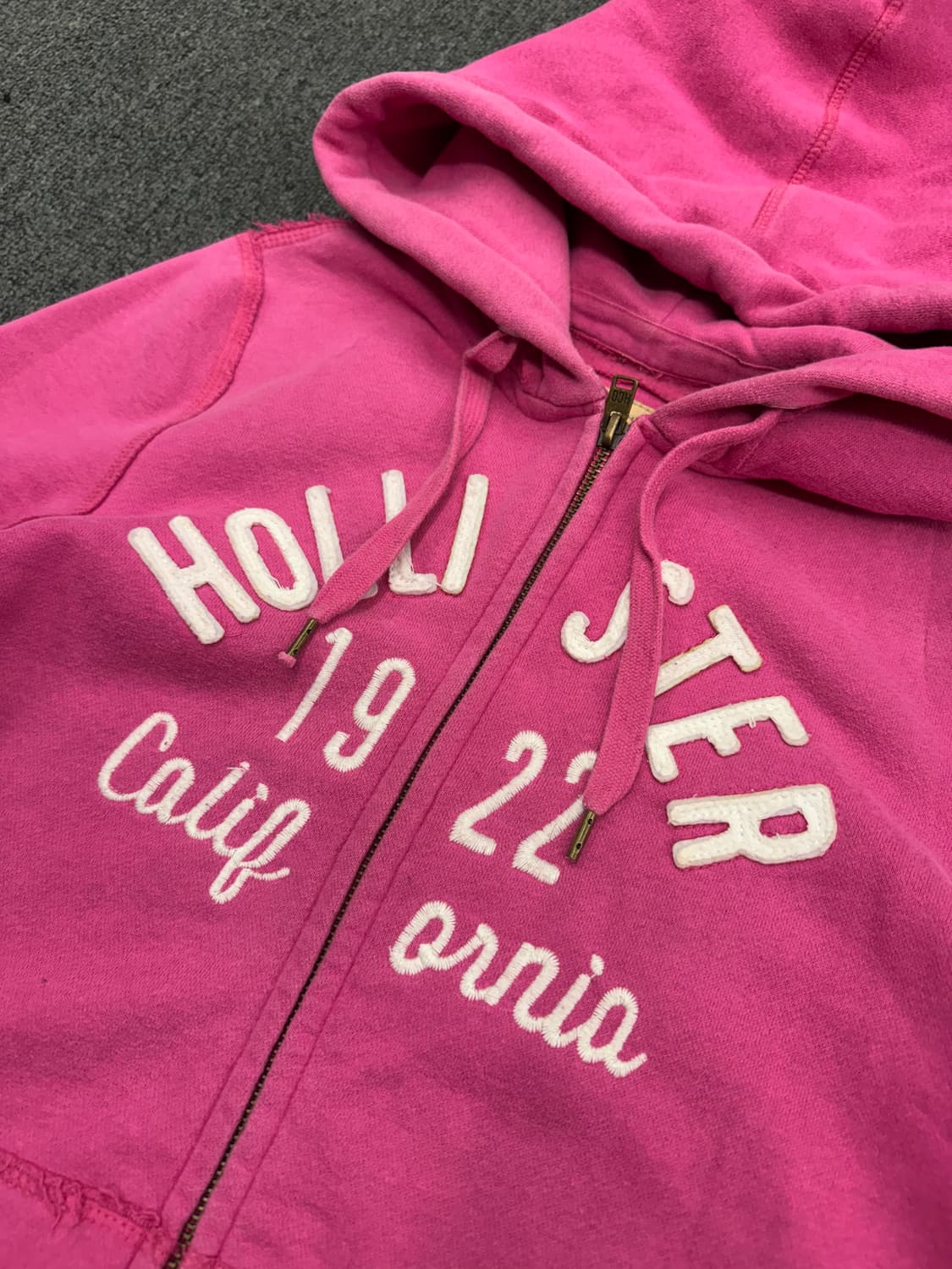 홀리스터 빈티지 y2k 여성 핑크 후드집업 상품이미지2